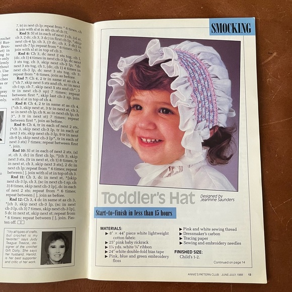 ANNIES PATTERN CLUB July 1998 Machine Knit Cross-Stitch Smocking Crochet Sewing - Picture 7 of 16